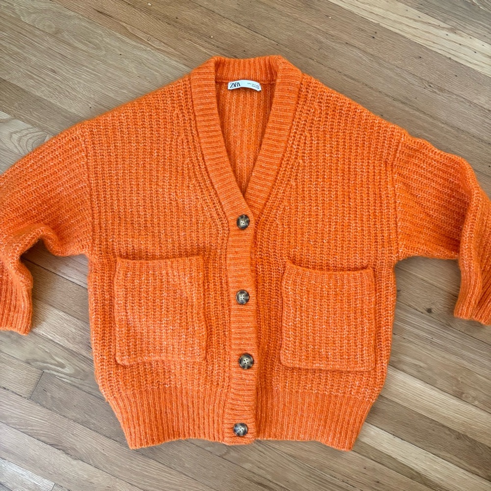 Zara Women's Orange Cardigan